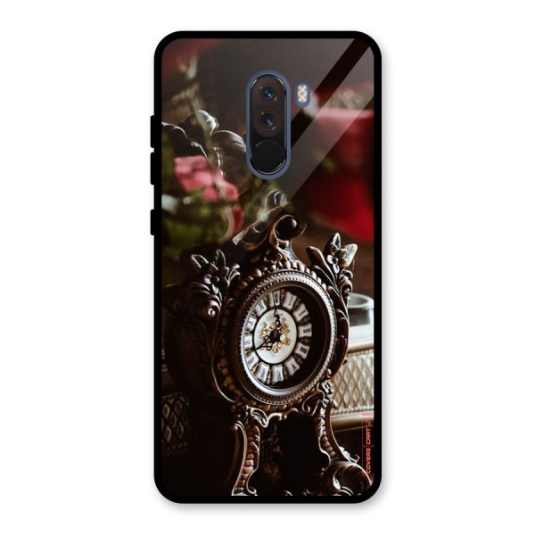 Ancient Clock Glass Back Case for Poco F1