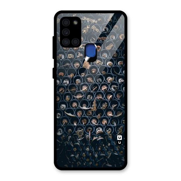 Ancient Wall Circles Glass Back Case for Galaxy A21s