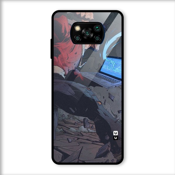 Angry Programmer Glass Back Case for Poco X3