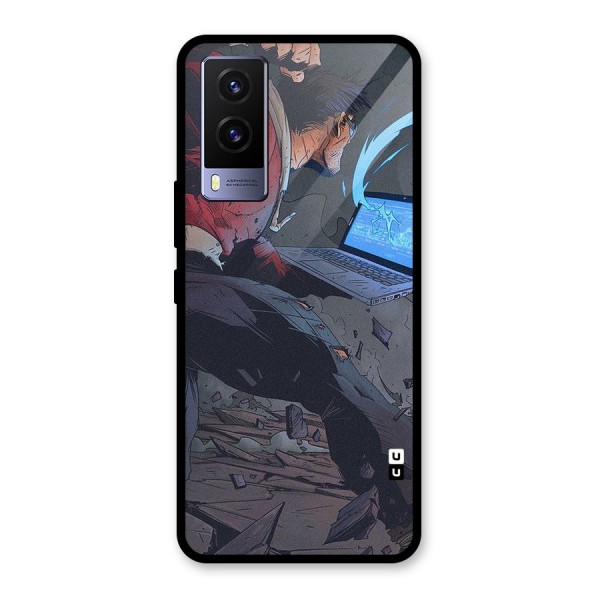 Angry Programmer Glass Back Case for Vivo V21e 5G