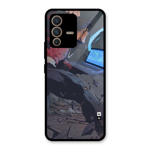 Angry Programmer Glass Back Case for Vivo V23 5G