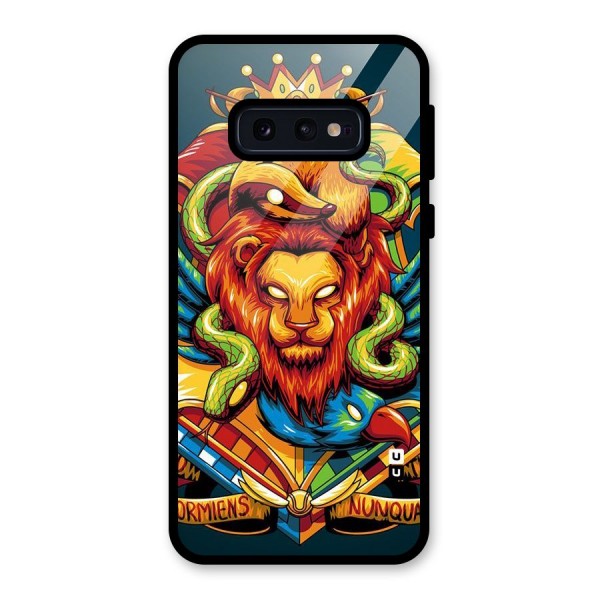 Animal Art Glass Back Case for Galaxy S10e