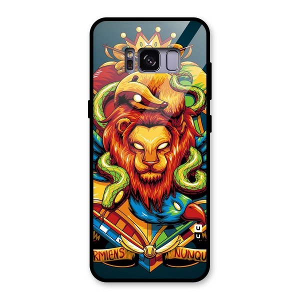 Animal Art Glass Back Case for Galaxy S8