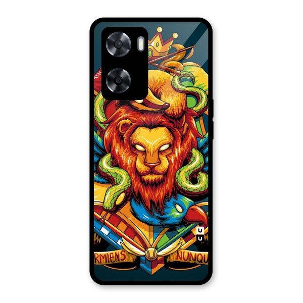 Animal Art Glass Back Case for Oppo A57 2022