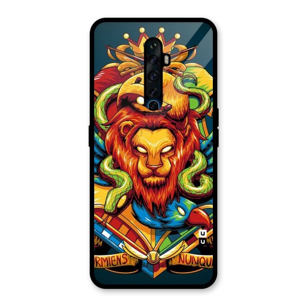 Animal Art Glass Back Case for Oppo Reno2 Z