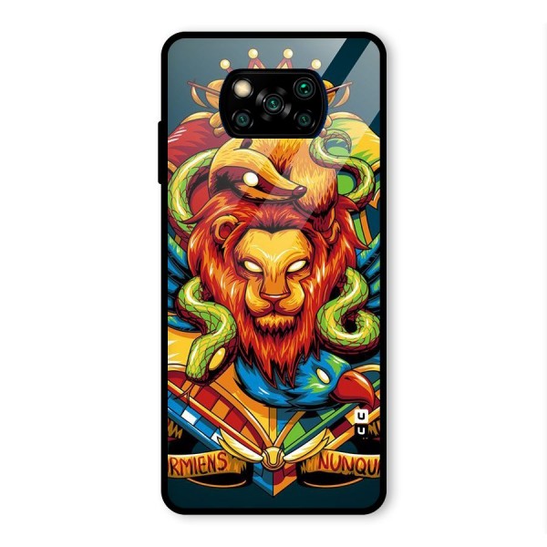 Animal Art Glass Back Case for Poco X3 Pro