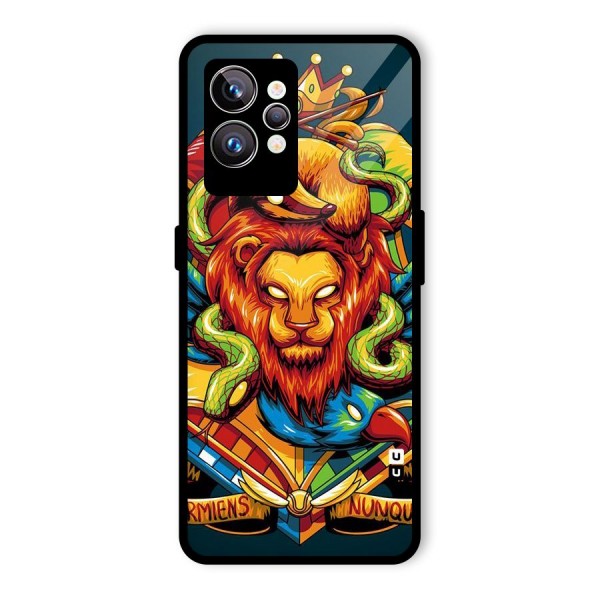 Animal Art Glass Back Case for Realme GT2 Pro