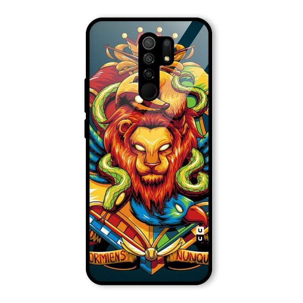 Animal Art Glass Back Case for Redmi 9 Prime