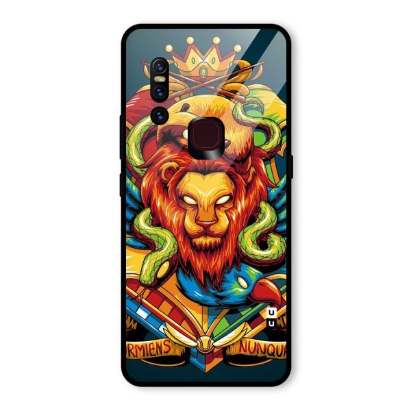 Animal Art Glass Back Case for Vivo V15