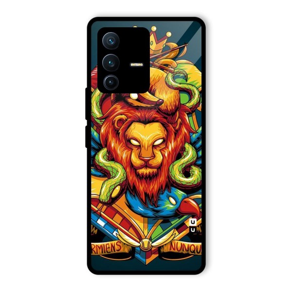 Animal Art Glass Back Case for Vivo V23 Pro