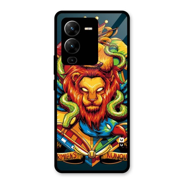 Animal Art Glass Back Case for Vivo V25 Pro