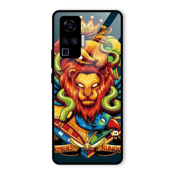 Animal Art Glass Back Case for Vivo X50 Pro