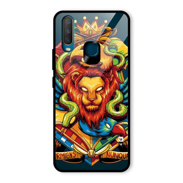 Animal Art Glass Back Case for Vivo Y12