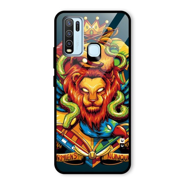 Animal Art Glass Back Case for Vivo Y30