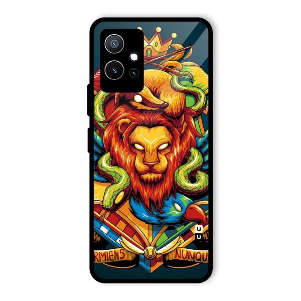 Animal Art Glass Back Case for Vivo iQOO Z6