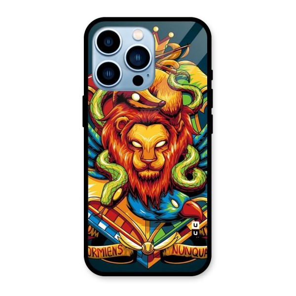 Animal Art Glass Back Case for iPhone 13 Pro