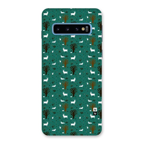 Animal Grass Pattern Back Case for Galaxy S10