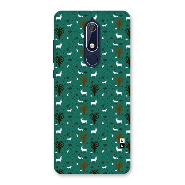 Animal Grass Pattern Back Case for Nokia 5.1