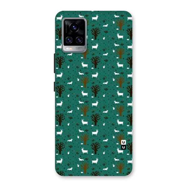 Animal Grass Pattern Back Case for Vivo V20 Pro