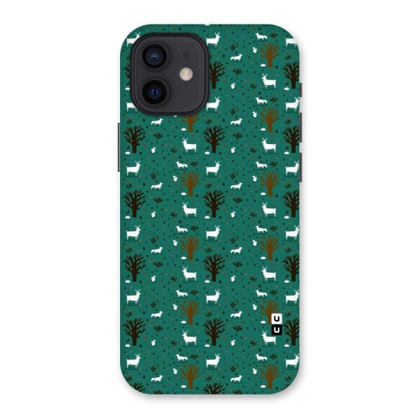 Animal Grass Pattern Back Case for iPhone 12