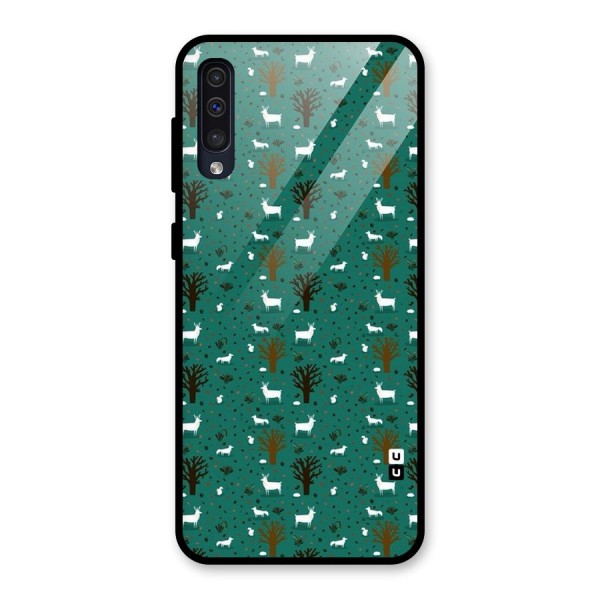 Animal Grass Pattern Glass Back Case for Galaxy A50s