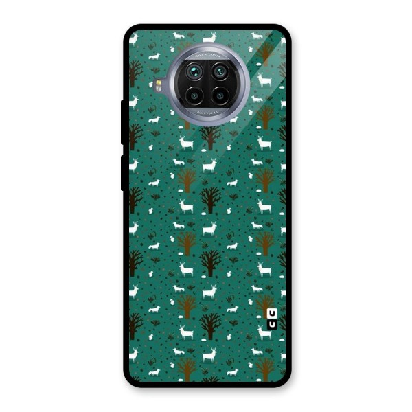 Animal Grass Pattern Glass Back Case for Mi 10i