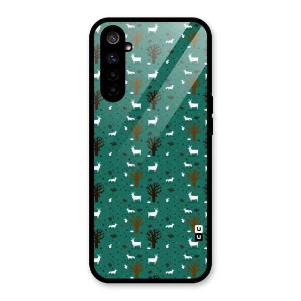 Animal Grass Pattern Glass Back Case for Realme 6