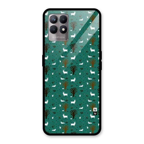 Animal Grass Pattern Glass Back Case for Realme 8i