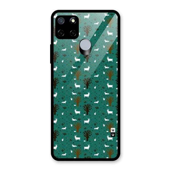 Animal Grass Pattern Glass Back Case for Realme C12