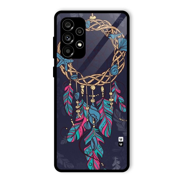 Animated Dream Catcher Glass Back Case for Galaxy A73 5G