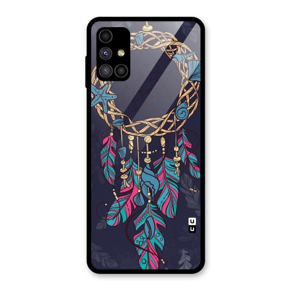 Animated Dream Catcher Glass Back Case for Galaxy M51