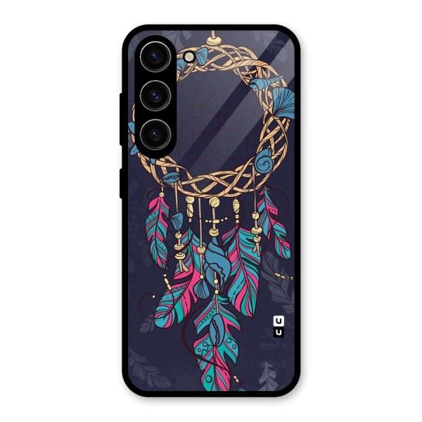 Animated Dream Catcher Glass Back Case for Galaxy S23