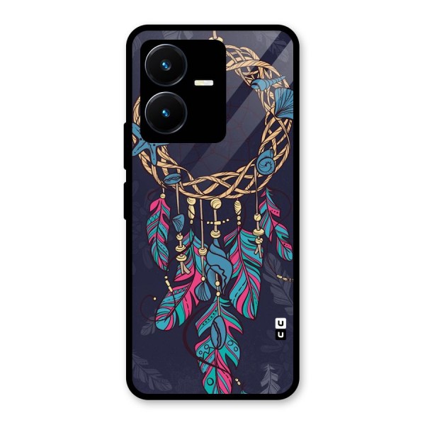 Animated Dream Catcher Glass Back Case for Vivo Y22