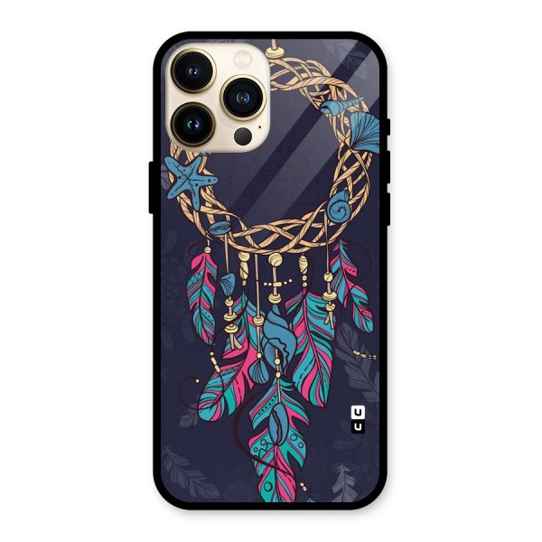 Animated Dream Catcher Glass Back Case for iPhone 13 Pro Max