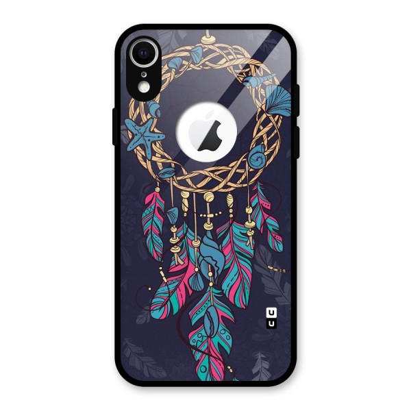 Animated Dream Catcher Glass Back Case for iPhone XR Logo Cut