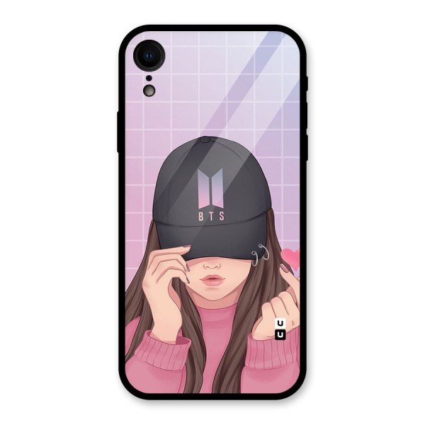 Anime Beautiful BTS Girl Glass Back Case for XR