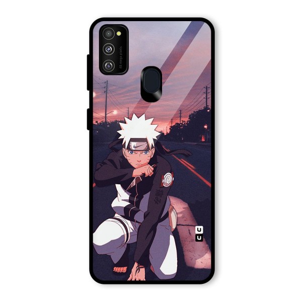 Anime Naruto Aesthetic Glass Back Case for Galaxy M21