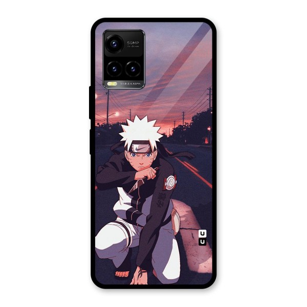 Anime Naruto Aesthetic Glass Back Case for Vivo Y21G