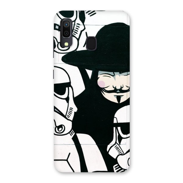 Anonymous Hat Back Case for Galaxy A20