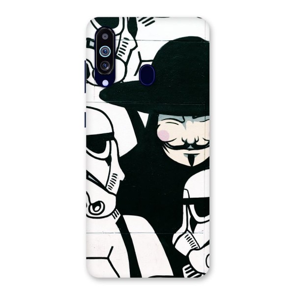 Anonymous Hat Back Case for Galaxy A60