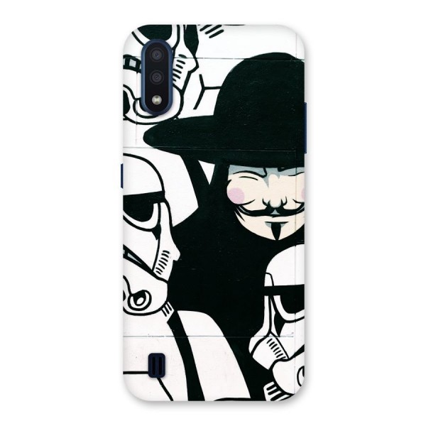 Anonymous Hat Back Case for Galaxy M01