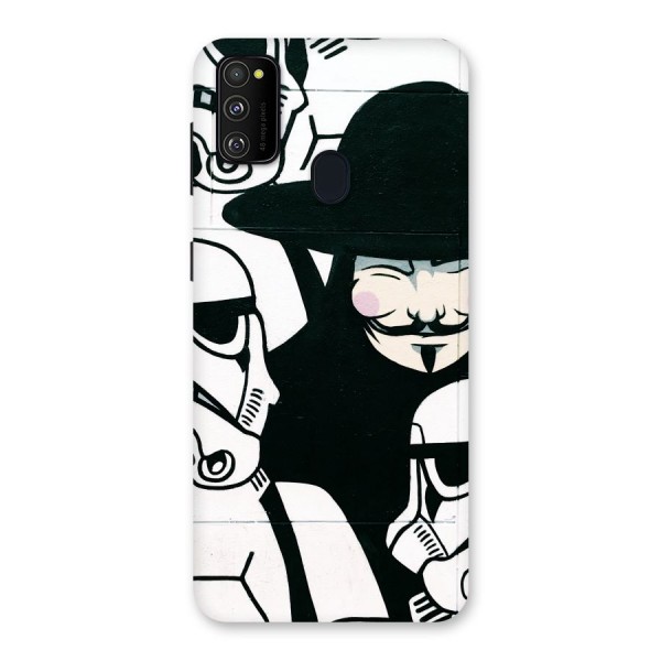 Anonymous Hat Back Case for Galaxy M21