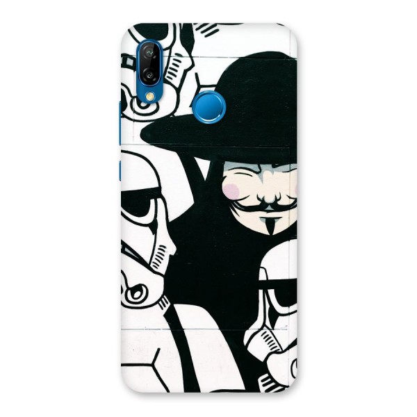 Anonymous Hat Back Case for Huawei P20 Lite