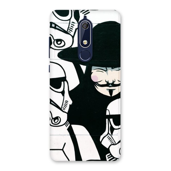 Anonymous Hat Back Case for Nokia 5.1