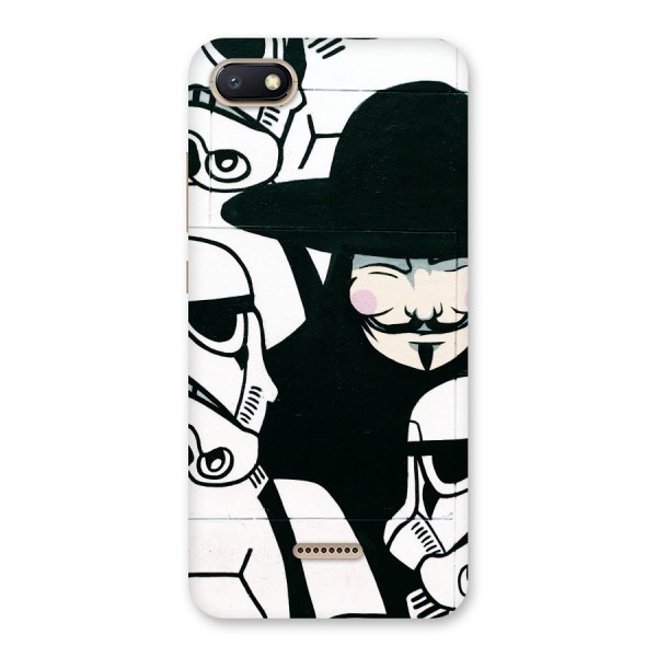 Anonymous Hat Back Case for Redmi 6A