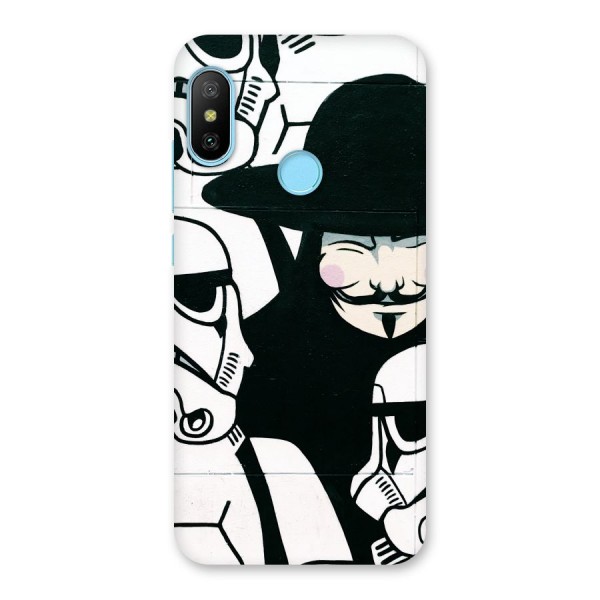 Anonymous Hat Back Case for Redmi 6 Pro