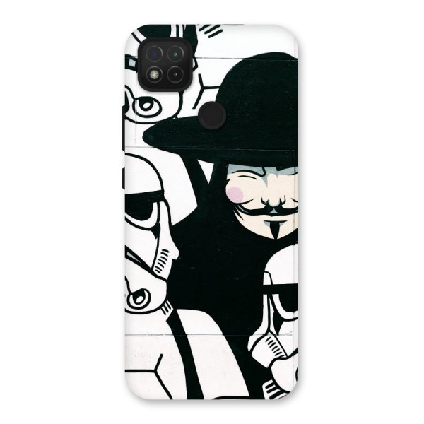 Anonymous Hat Back Case for Redmi 9C