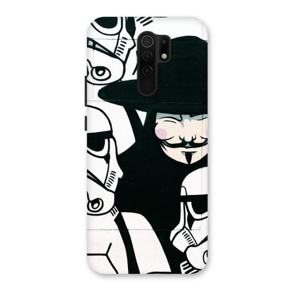 Anonymous Hat Back Case for Redmi 9 Prime