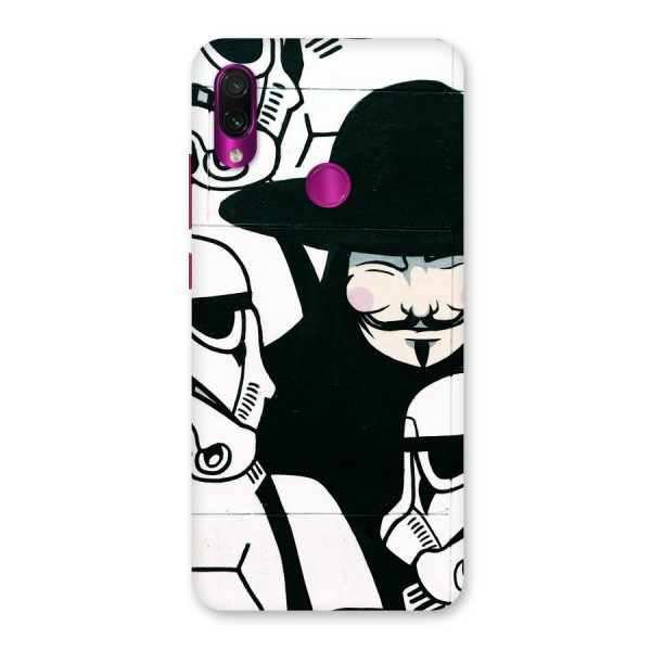 Anonymous Hat Back Case for Redmi Note 7 Pro