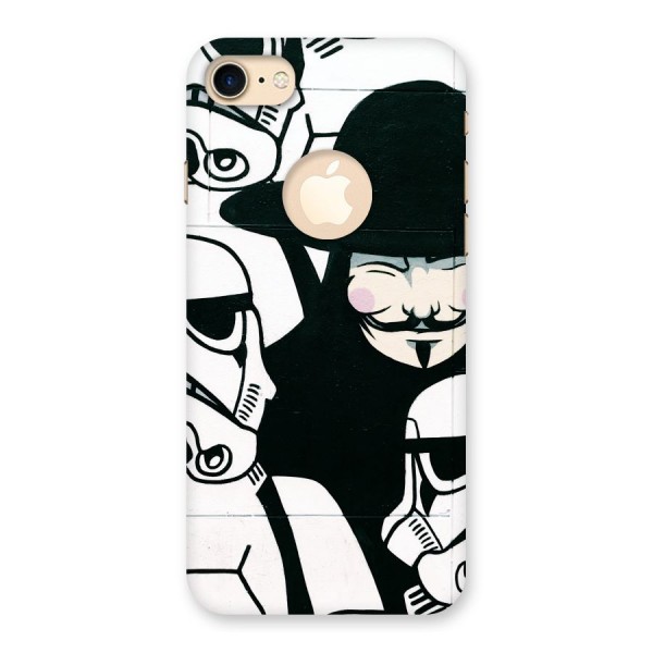 Anonymous Hat Back Case for iPhone 8 Logo Cut